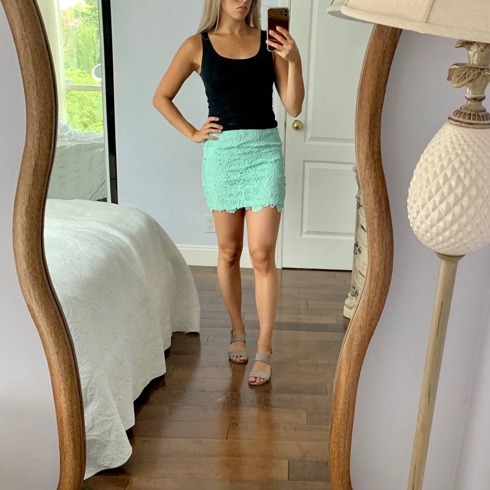 3 FOR $35 - H&M Turquoise Lace Overlay Mini…